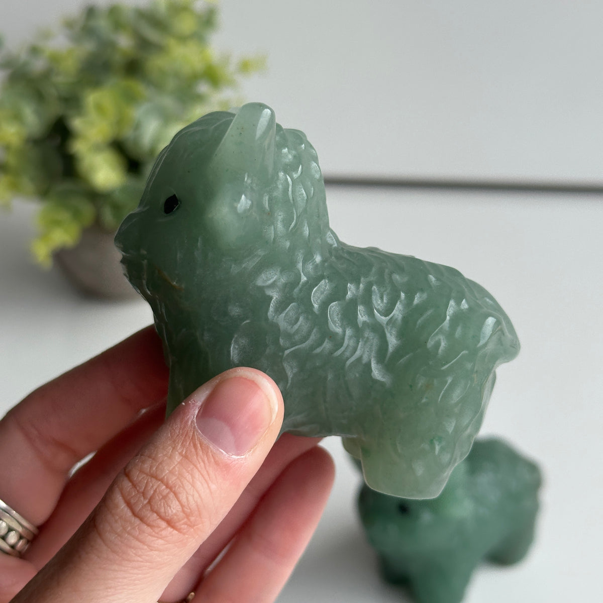 Green Aventurine Highland Cow 7.5cm