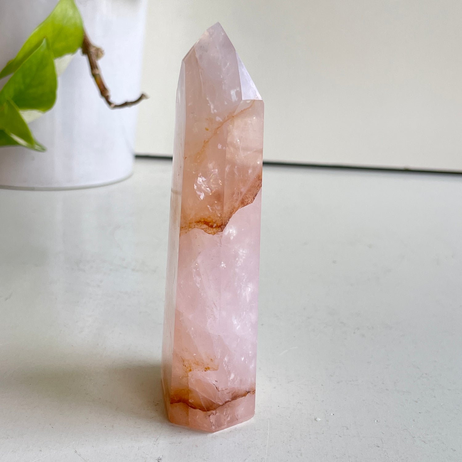 Rose Quartz Golden Healer Generator 11.5cm