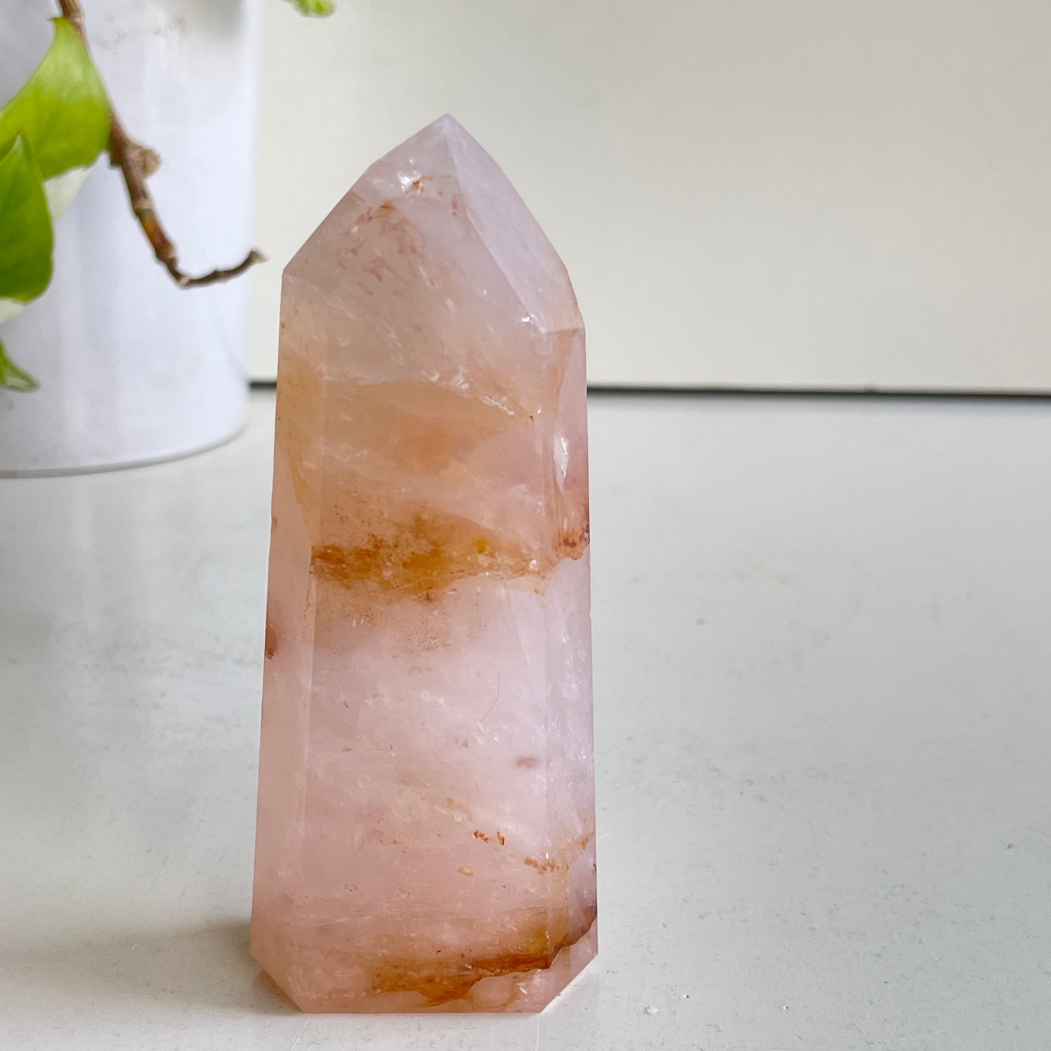 Rose Quartz Golden Healer Generator 11.5cm