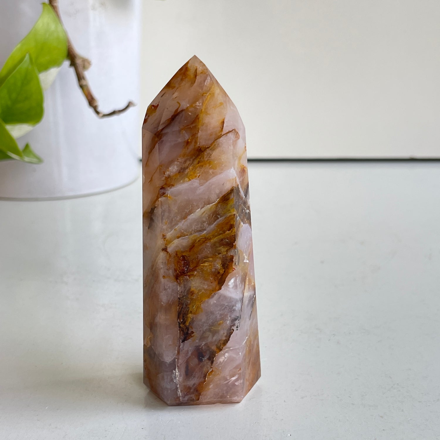 Rose Quartz Golden Healer Generator 10.8cm