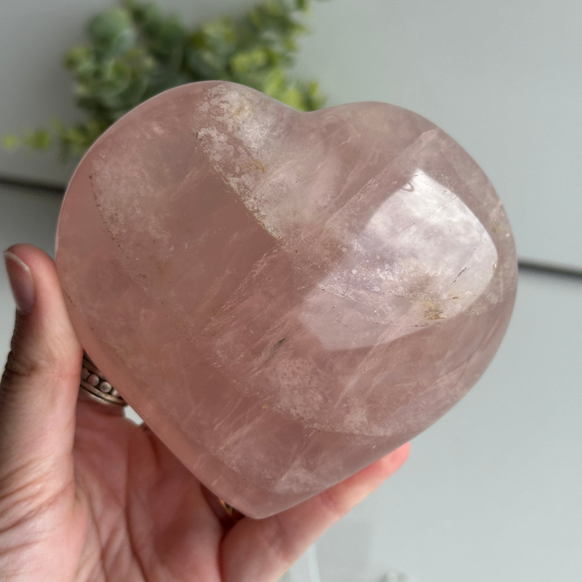 Rose Quartz Heart 10.5cm