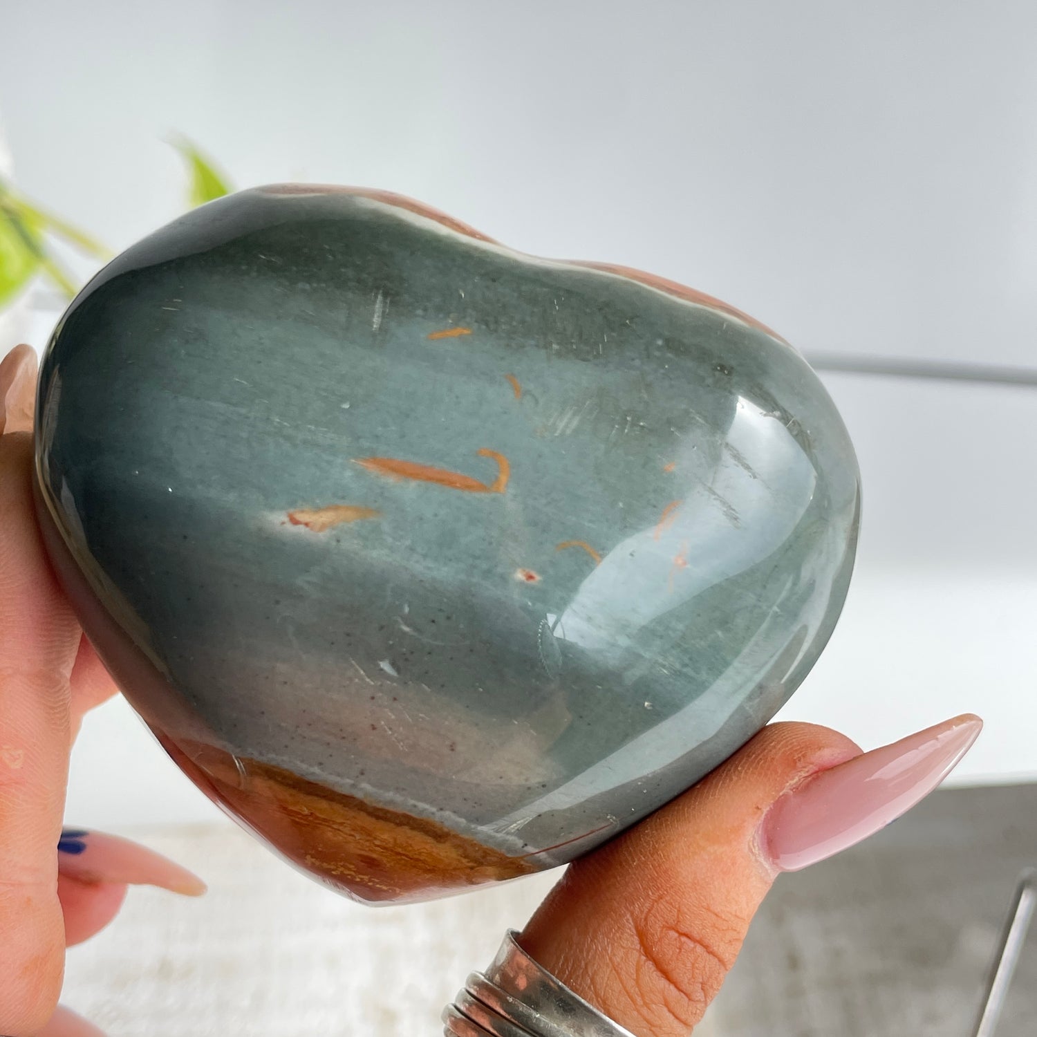 Polychrome Jasper Heart 7.6cm