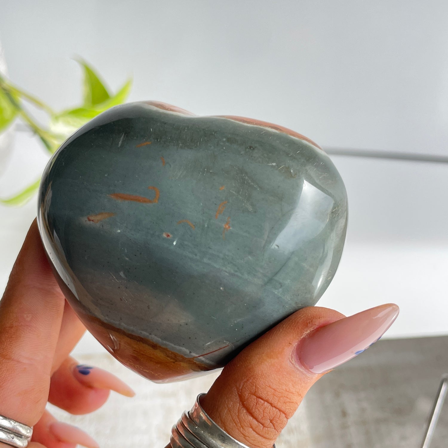 Polychrome Jasper Heart 7.6cm