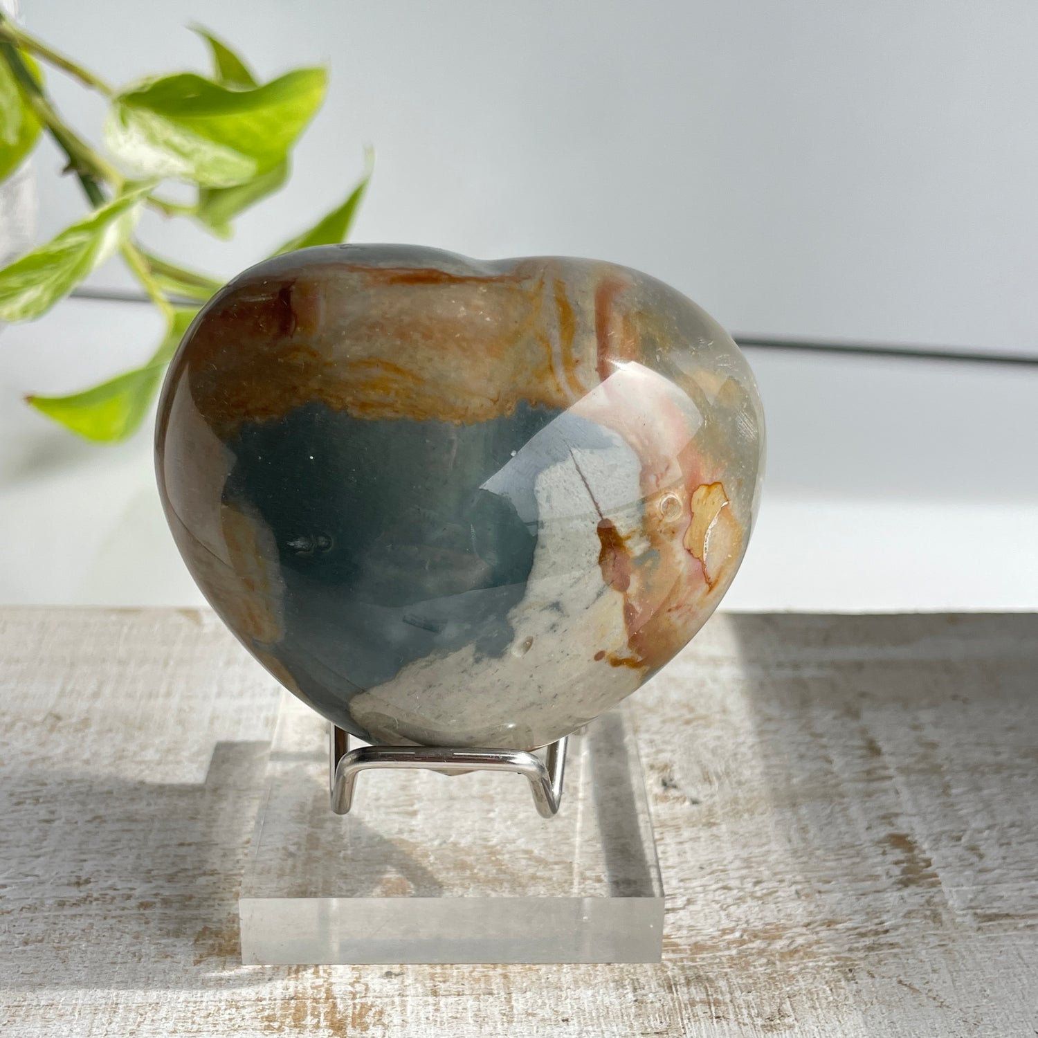 Polychrome Jasper Heart 7.2cm