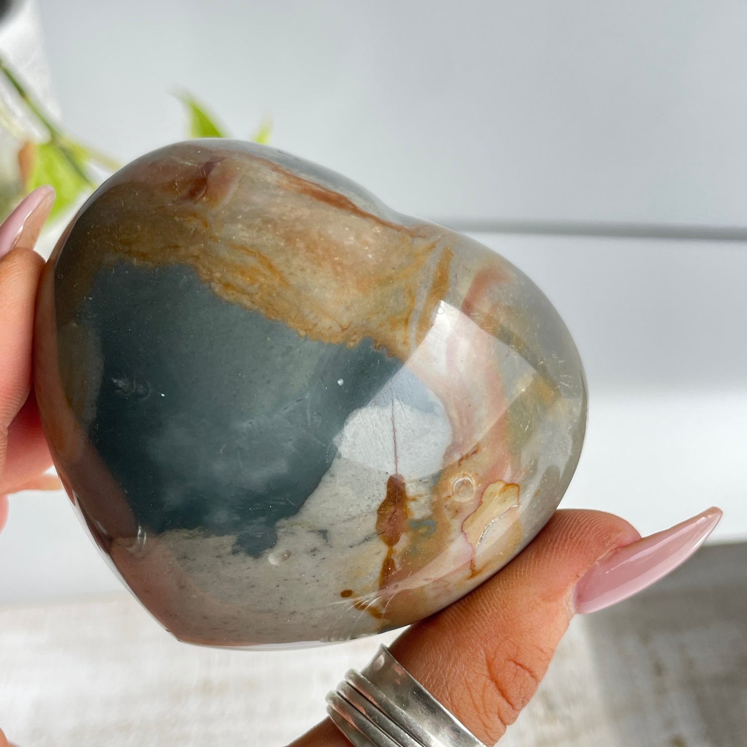 Polychrome Jasper Heart 7.2cm