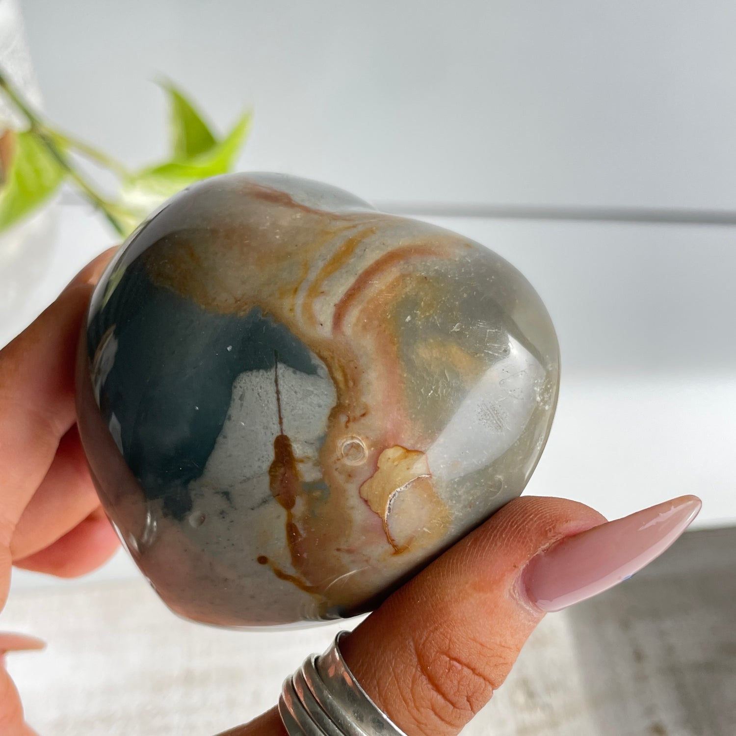 Polychrome Jasper Heart 7.2cm