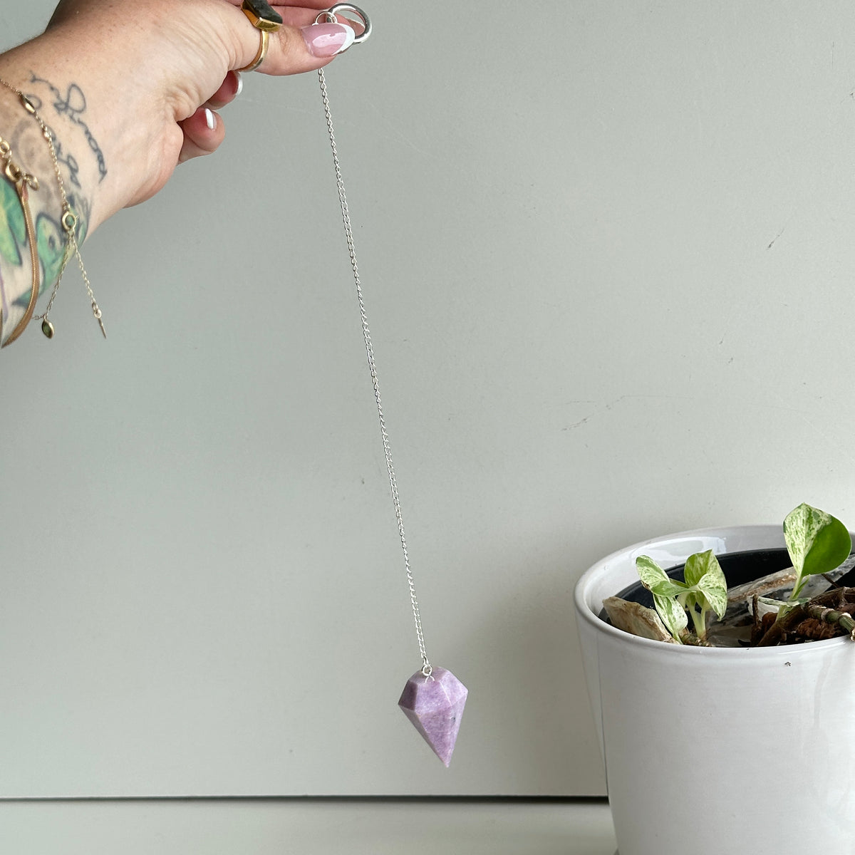 Lepidolite Pendulum