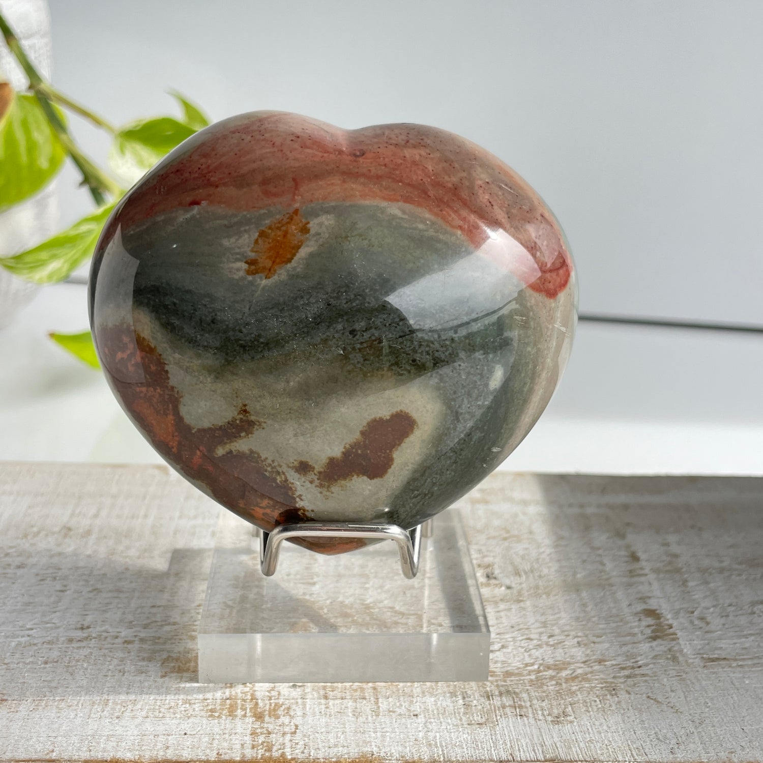 Polychrome Jasper Heart 8.5cm