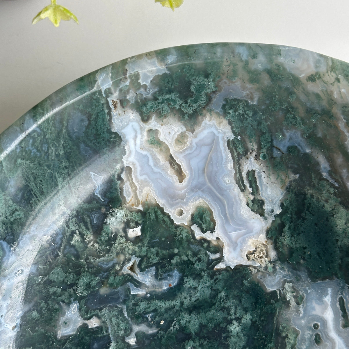 Moss Agate Bowl 2.084kg