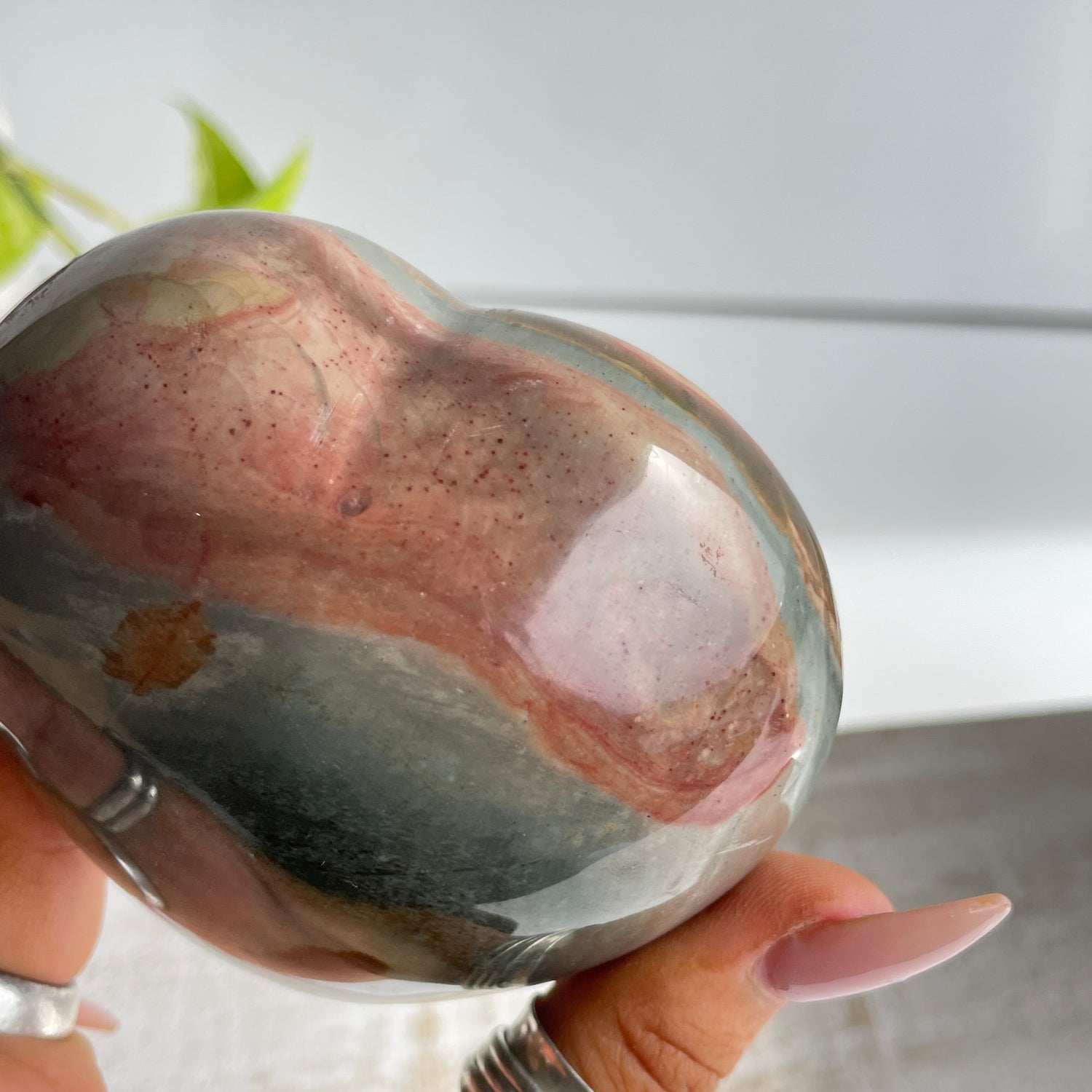 Polychrome Jasper Heart 8.5cm