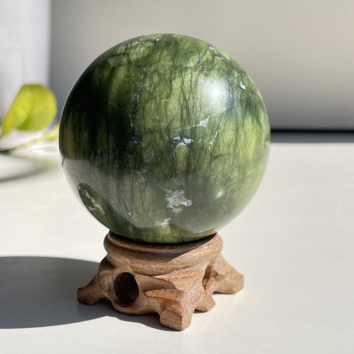 Nephrite Jade Sphere 6.8cm