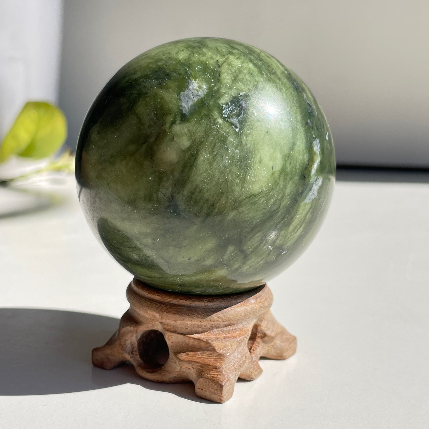 Nephrite Jade Sphere 6.8cm