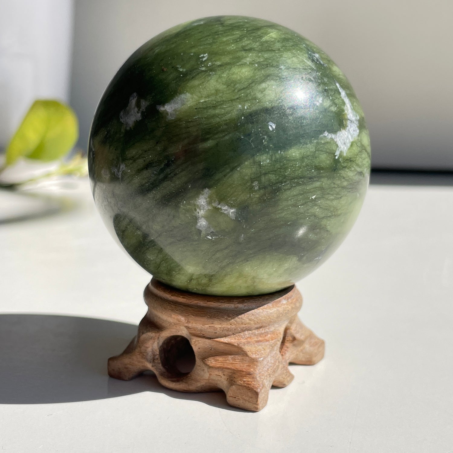 Nephrite Jade Sphere 6.8cm
