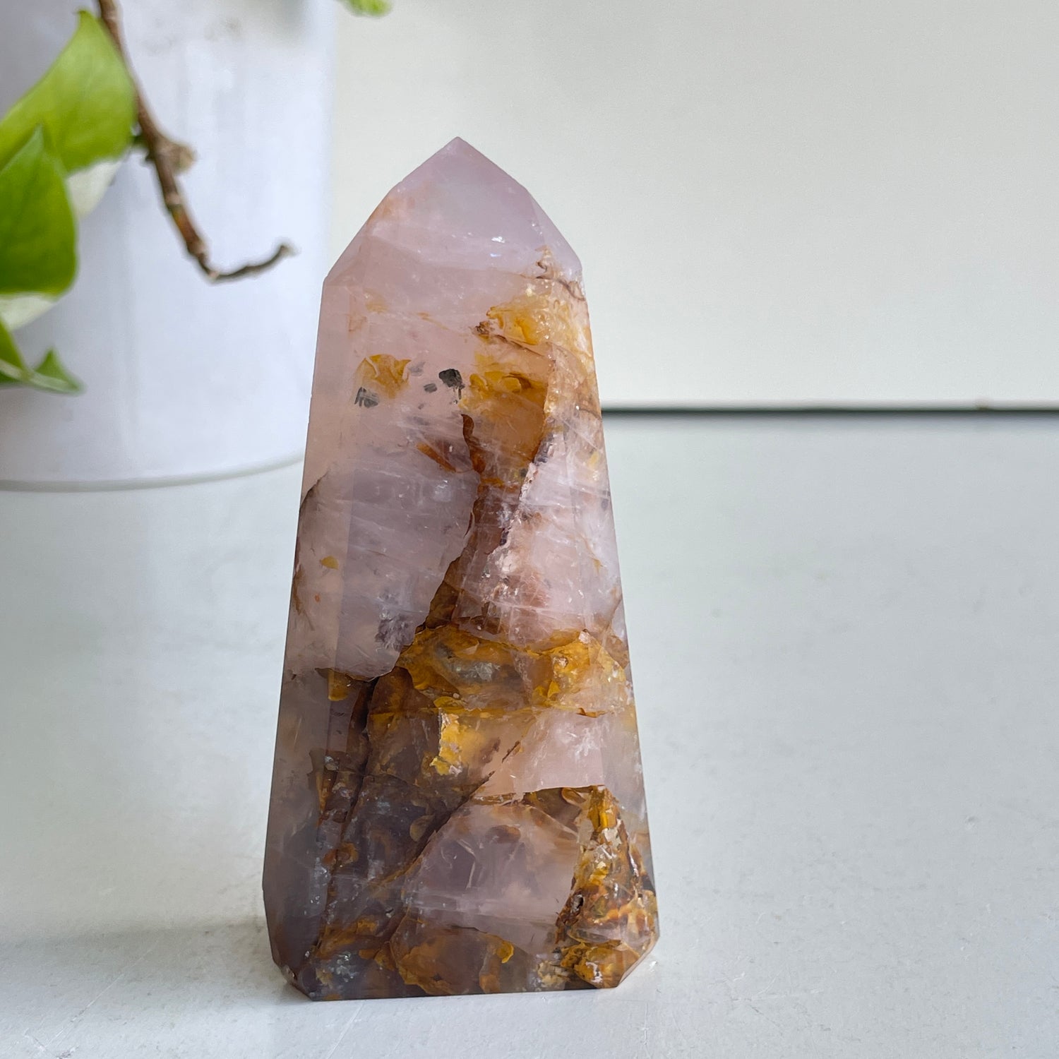 Rose Quartz Golden Healer Generator 9.6cm