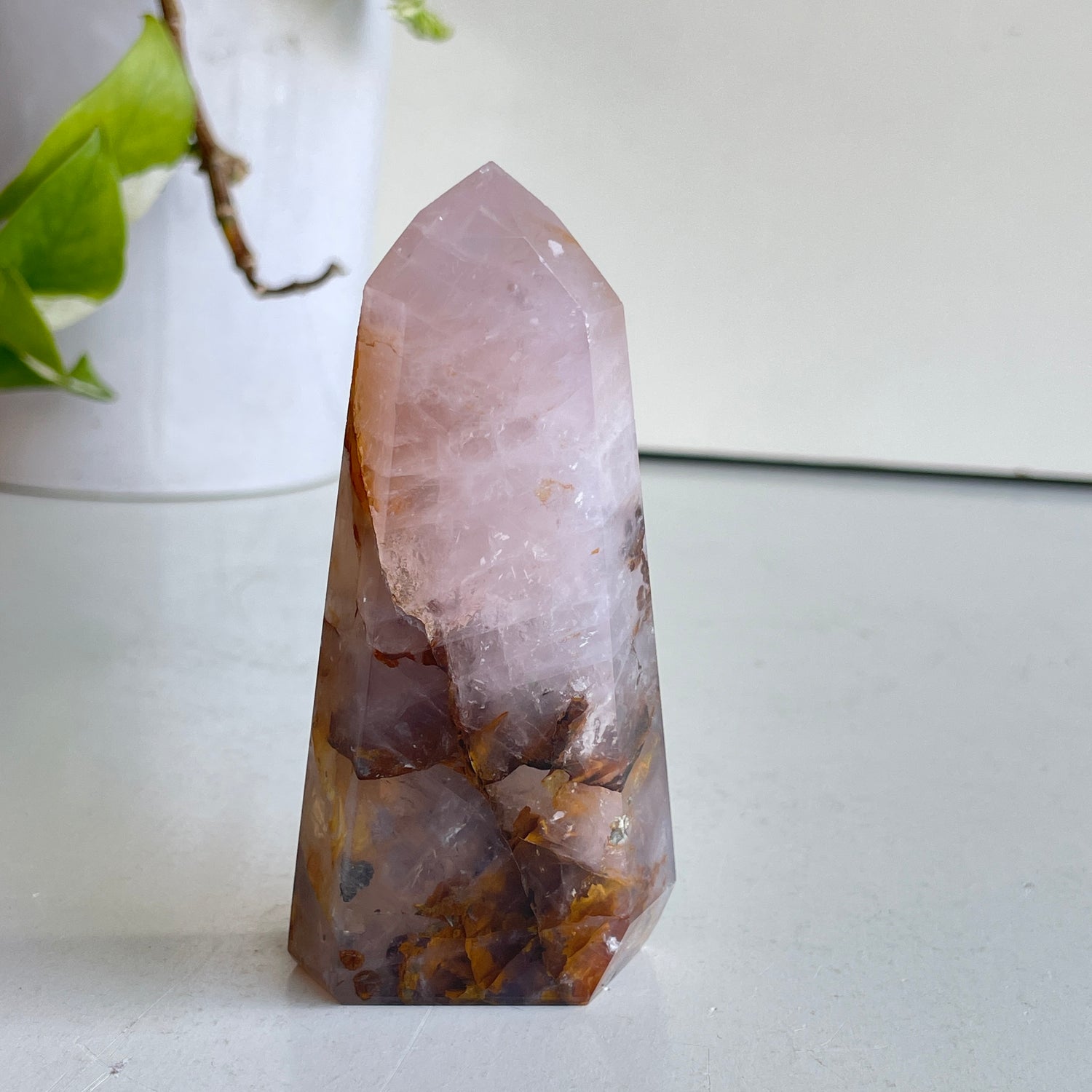 Rose Quartz Golden Healer Generator 9.6cm