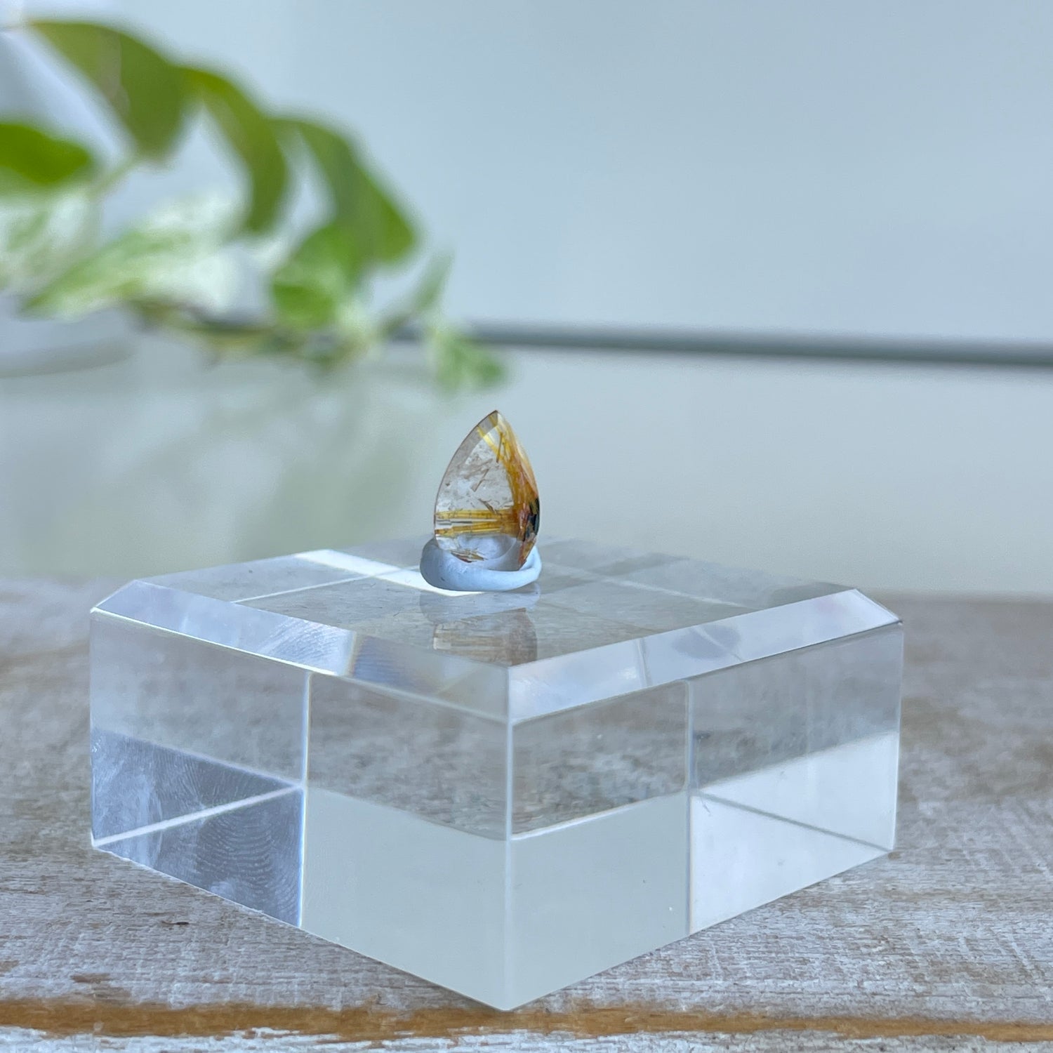 Rutilated Quartz Teardrop Pc