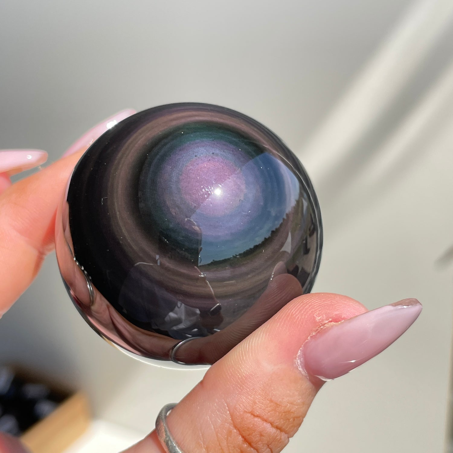 Rainbow Obsidian Sphere 4.7cm