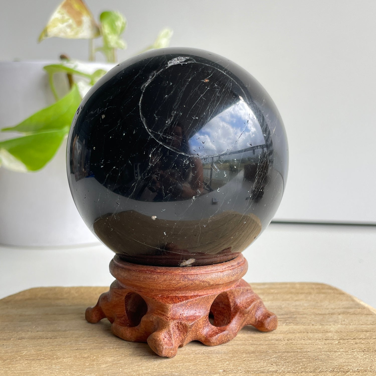 Black Tourmaline Sphere 7.6cm