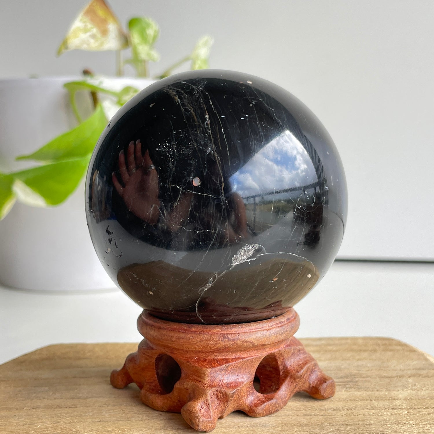 Black Tourmaline Sphere 7.6cm
