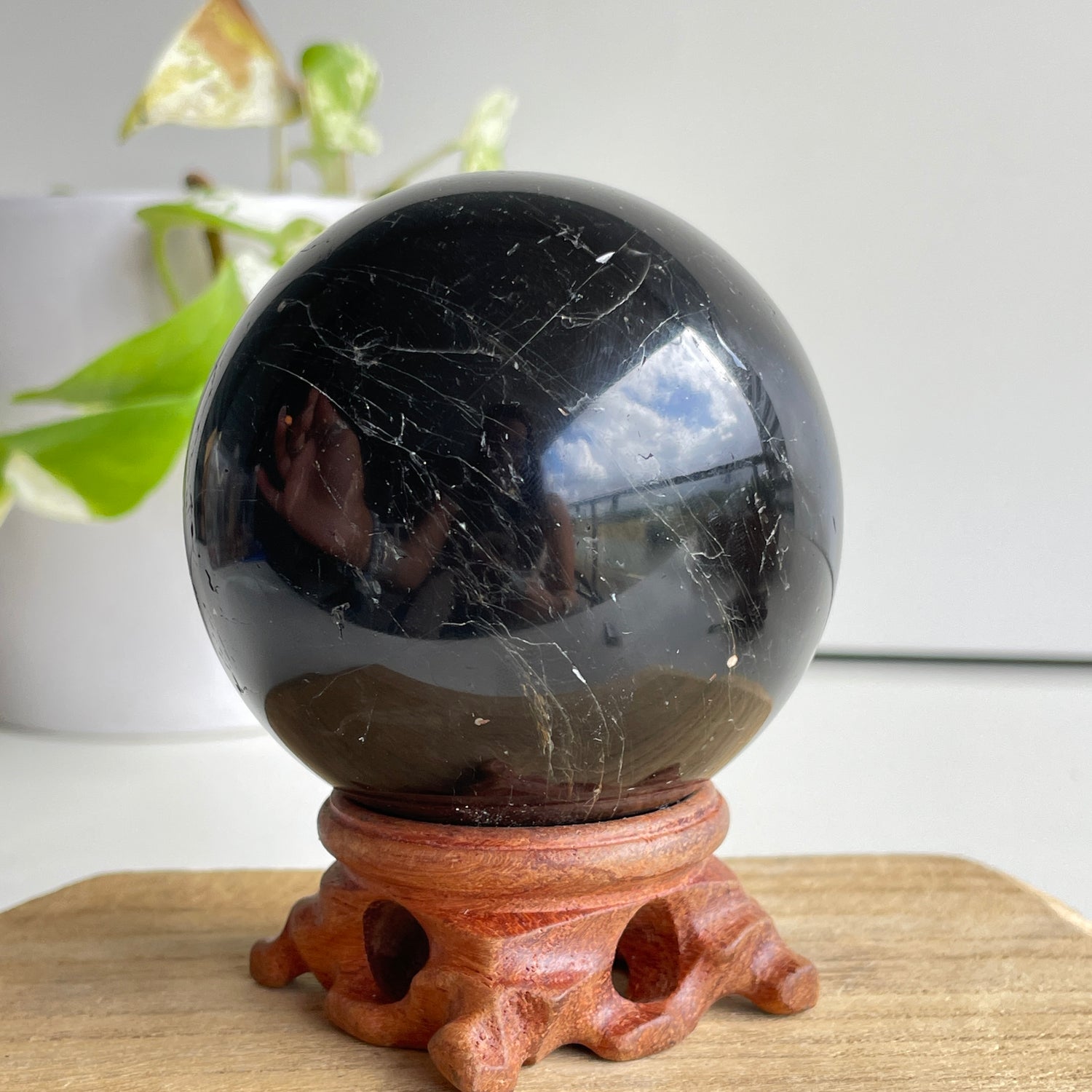 Black Tourmaline Sphere 7.6cm