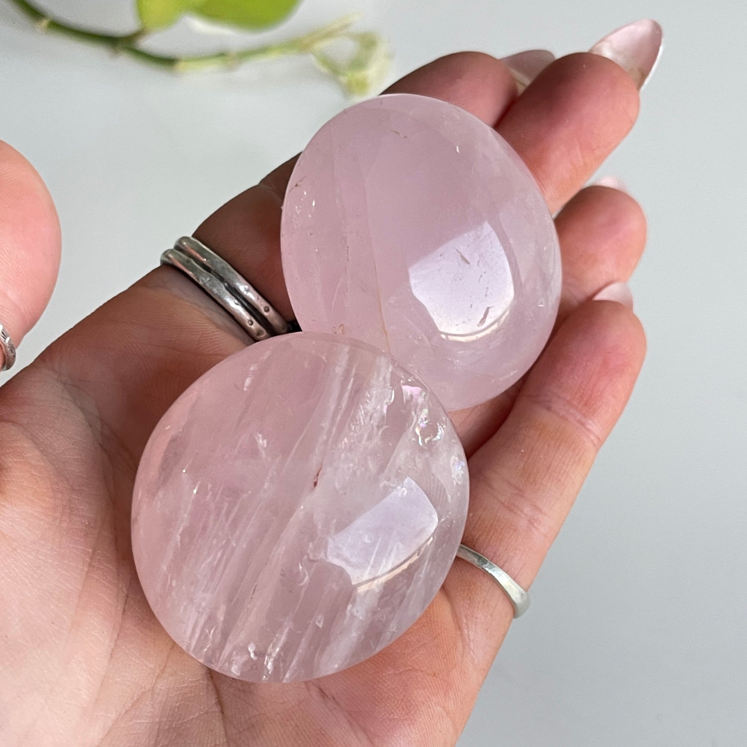 Rose Quartz Palmstone Small