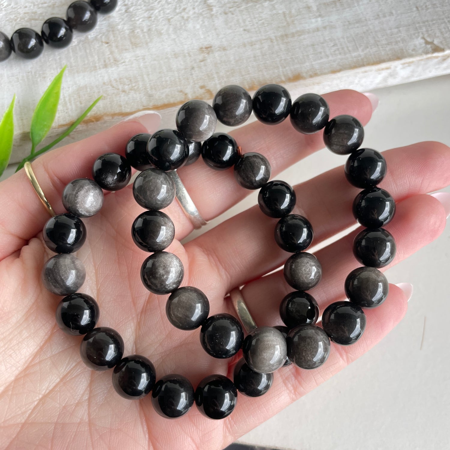Silversheen Obsidian Bracelet