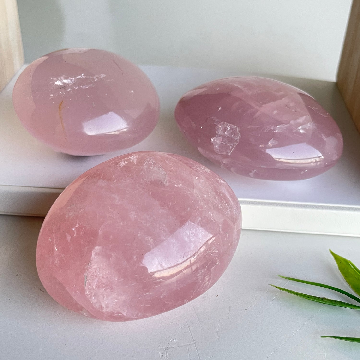Rose Quartz Palmstone Large