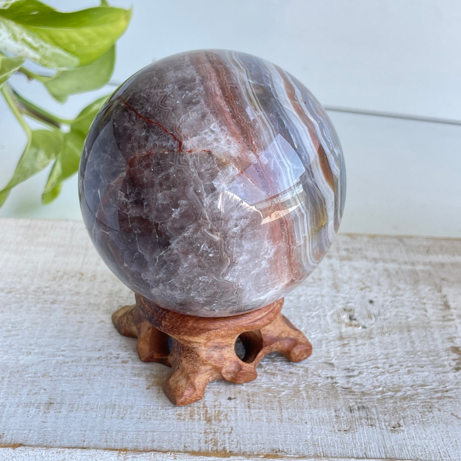 Amethyst Agate Sphere 7.3cm