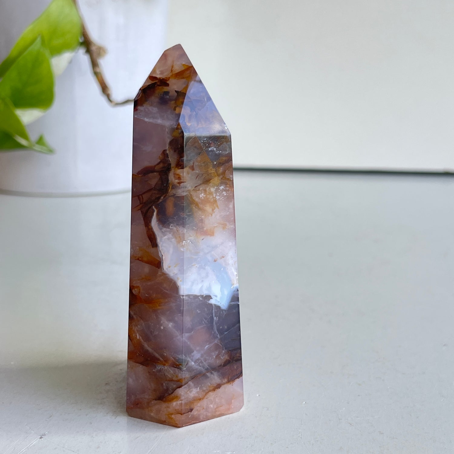 Rose Quartz Golden Healer Generator 9.4cm