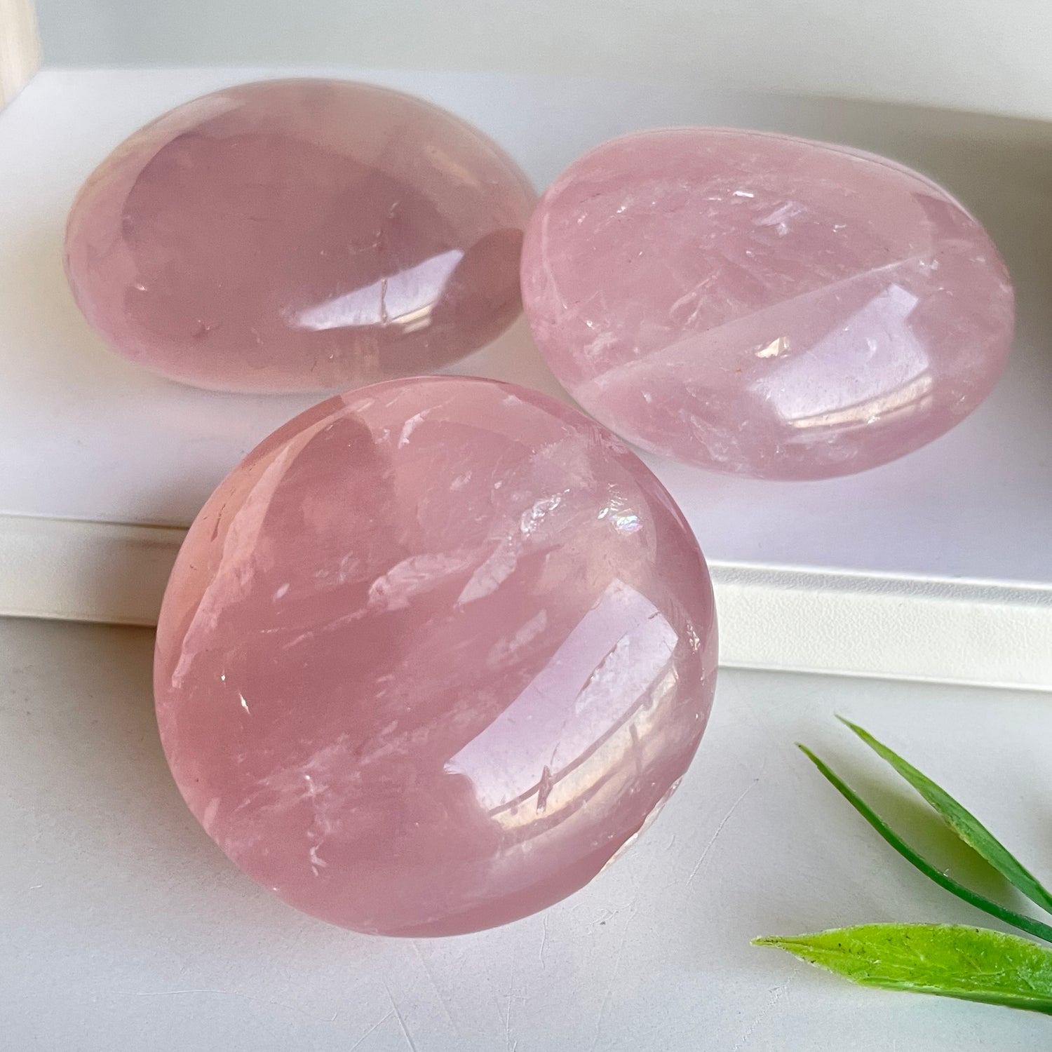 Rose Quartz Palmstone Medium