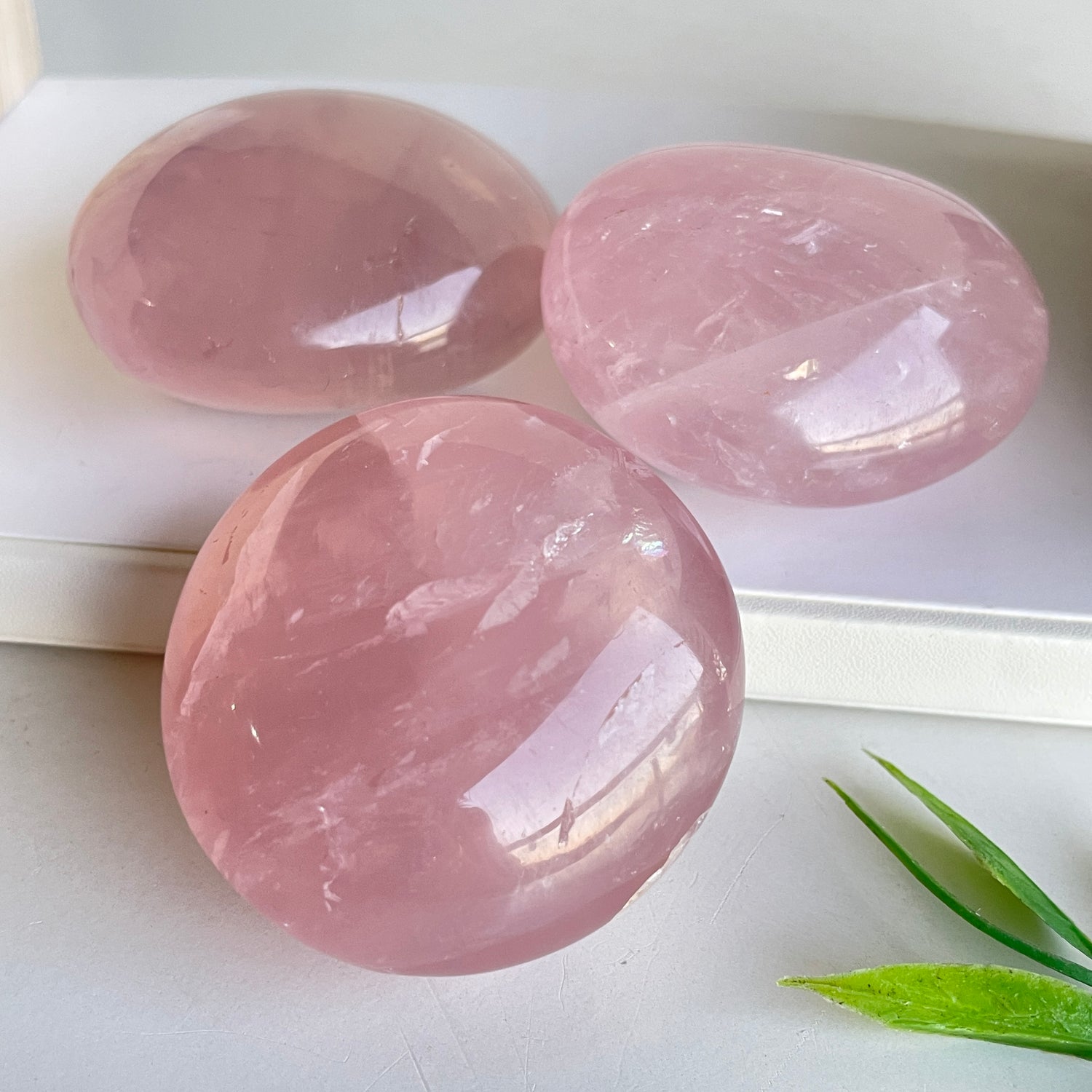 Rose Quartz Palmstone Medium
