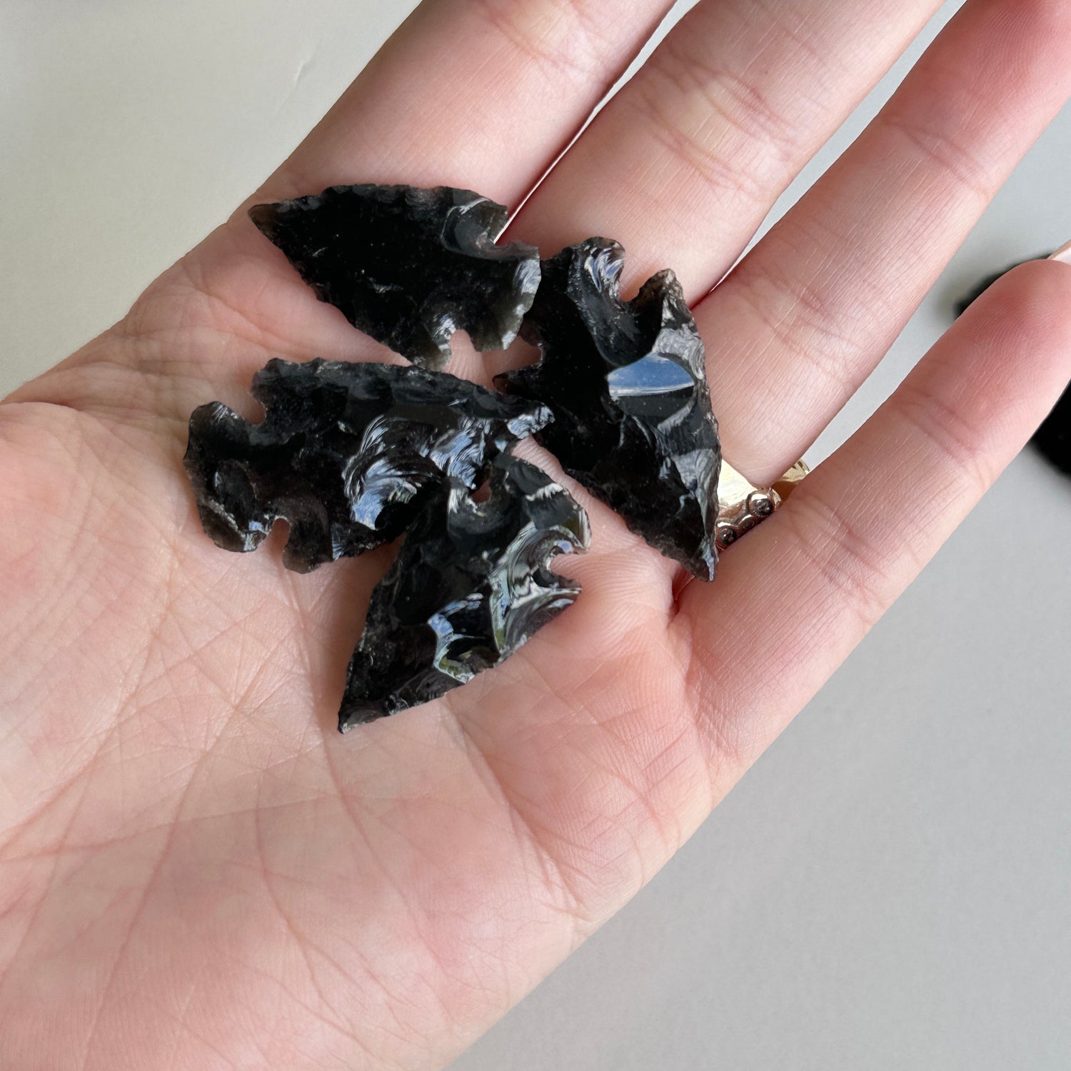 Arrow Heads Black Obsidian Sml