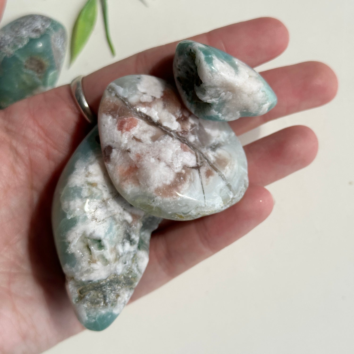 Green Flower Agate Mixed Chunks