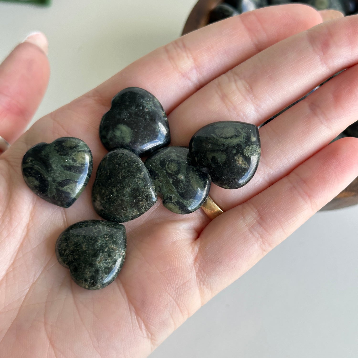 Kambaba Jasper Mini Heart 2cm