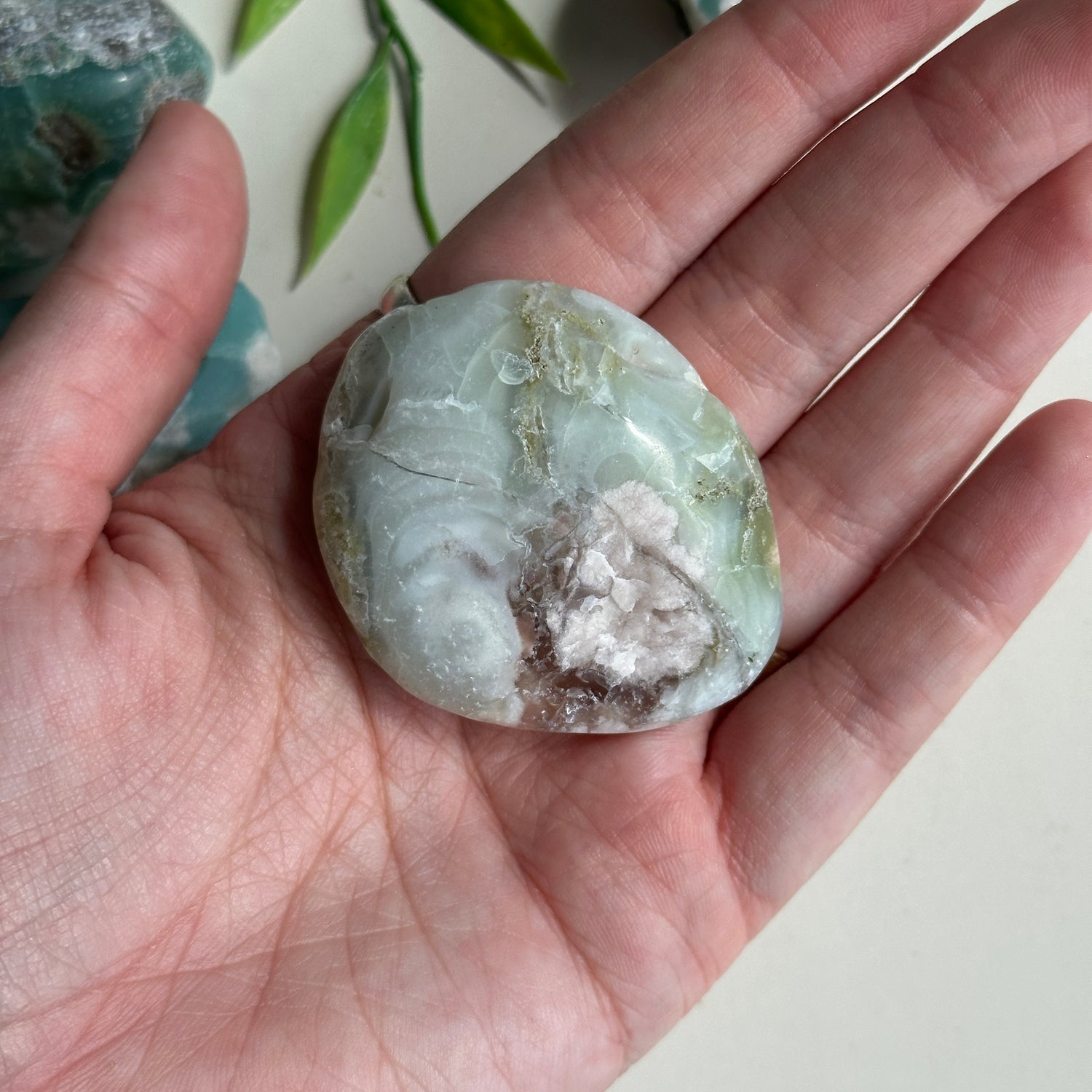 Green Flower Agate Mixed Chunks