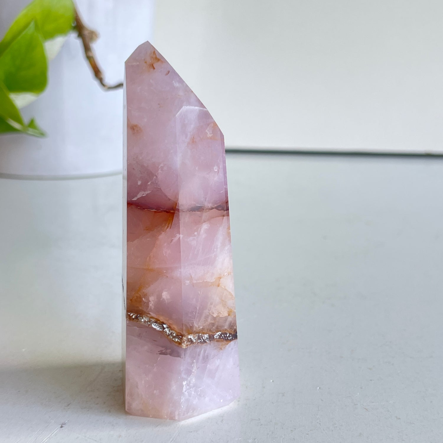 Rose Quartz Golden Healer Generator 9.2cm