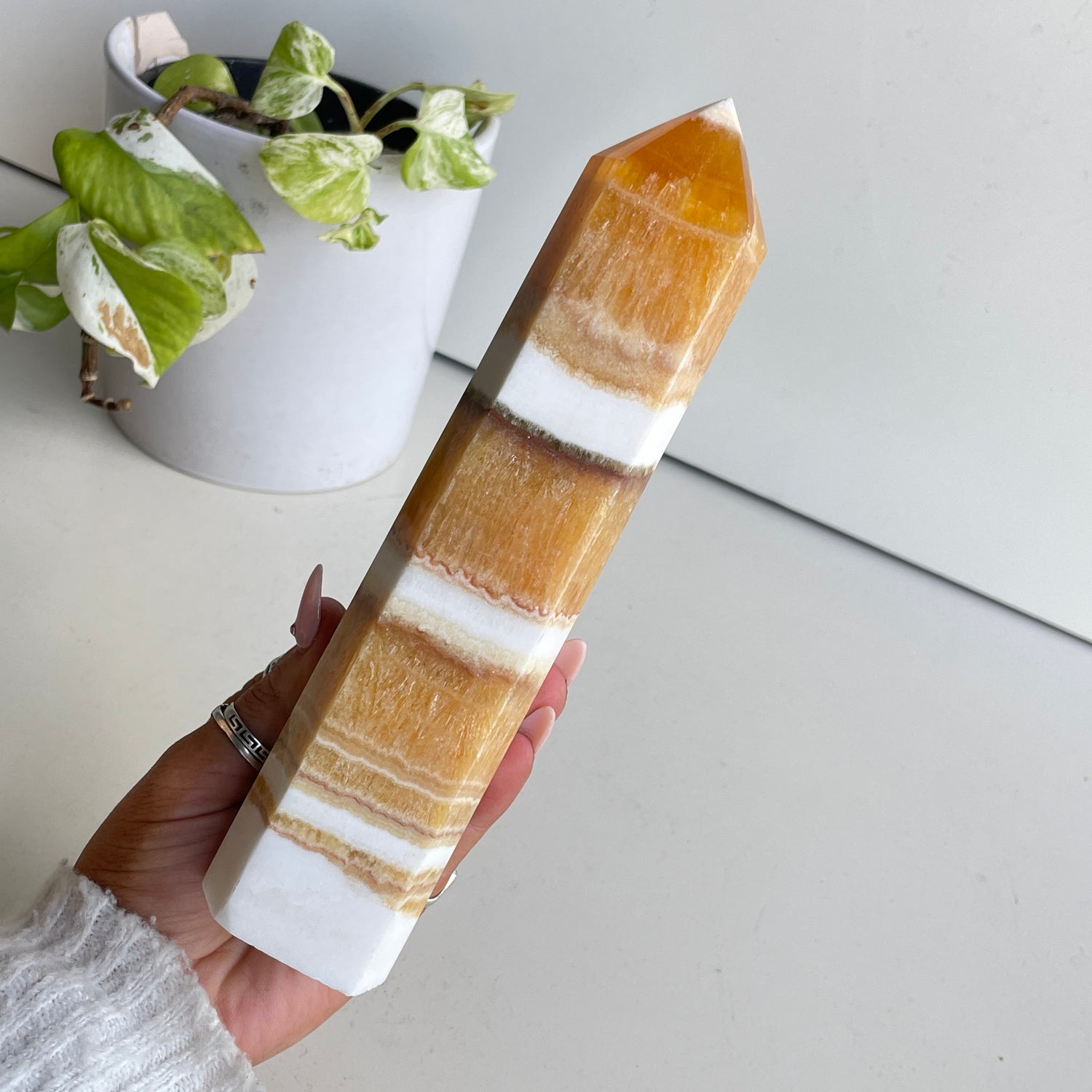 Orange Calcite Generator 20cm