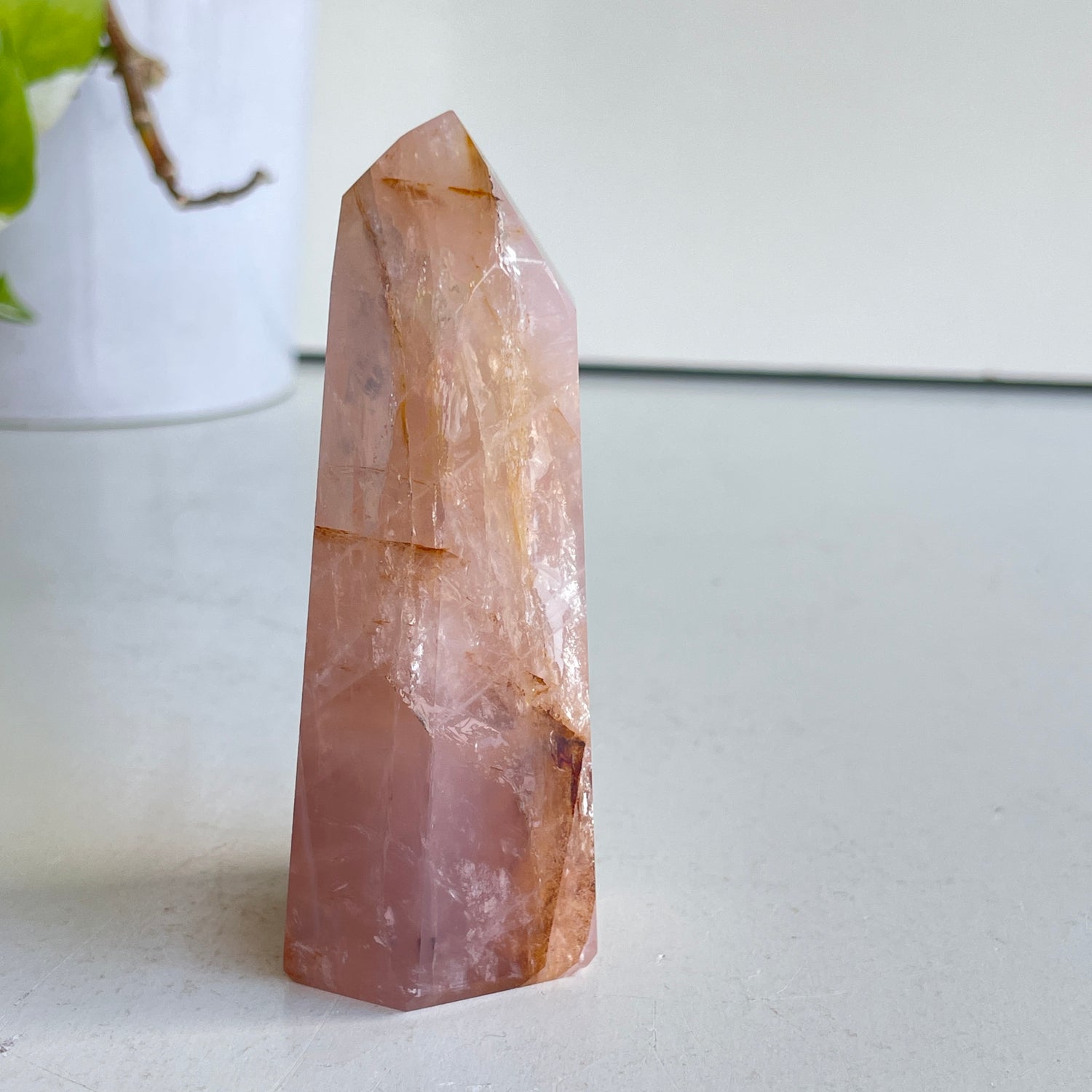 Rose Quartz Golden Healer Generator 8.9cm