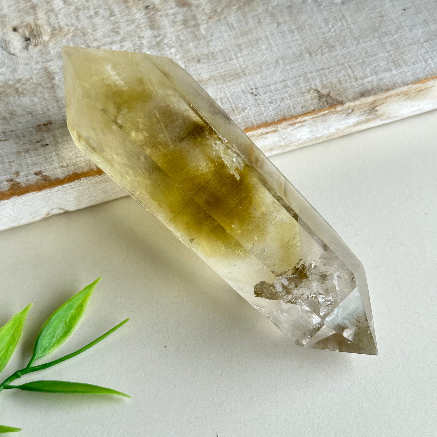 Lemon Quartz Double Termintated Point