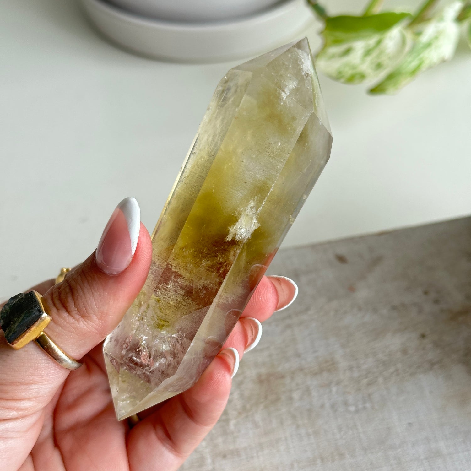 Lemon Quartz Double Termintated Point