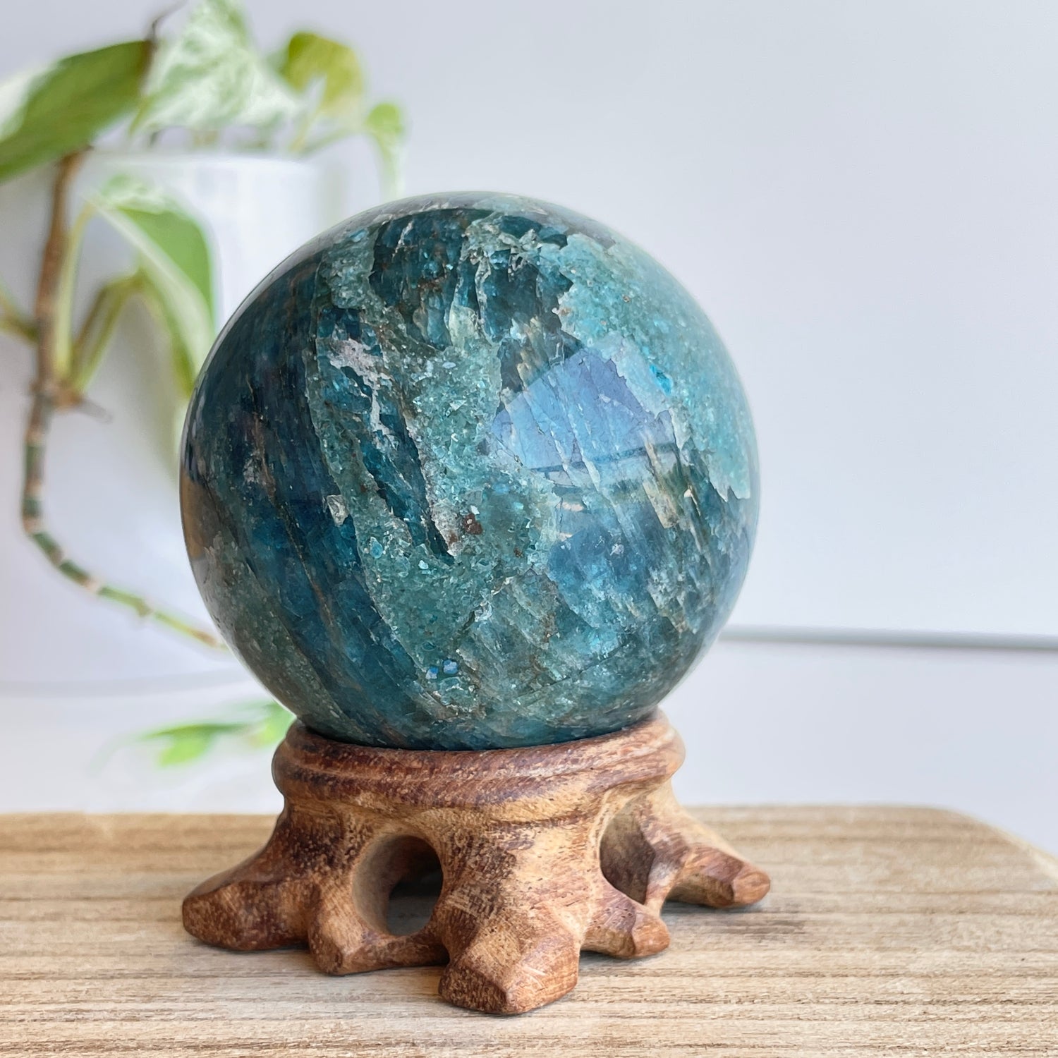 Blue Apatite Sphere 6.1cm