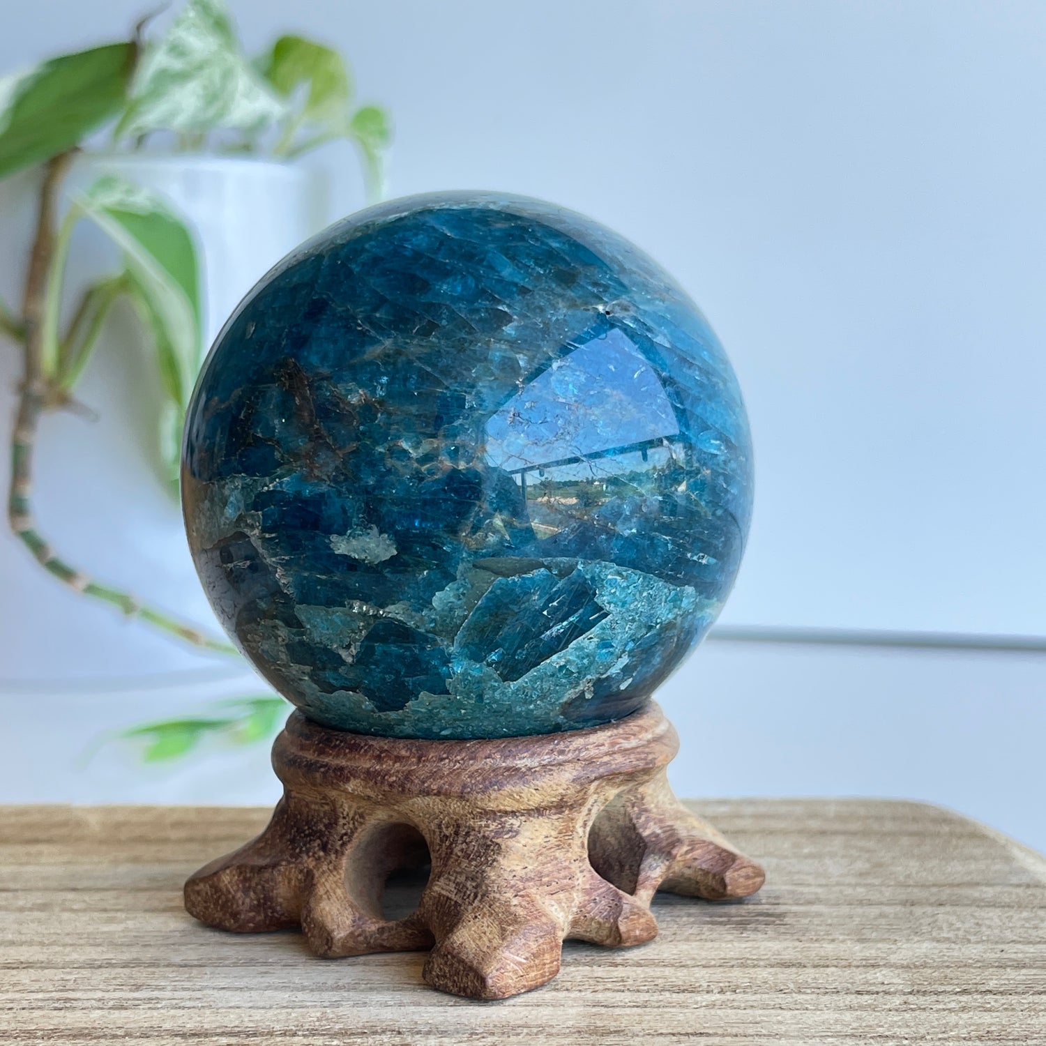 Blue Apatite Sphere 6.1cm