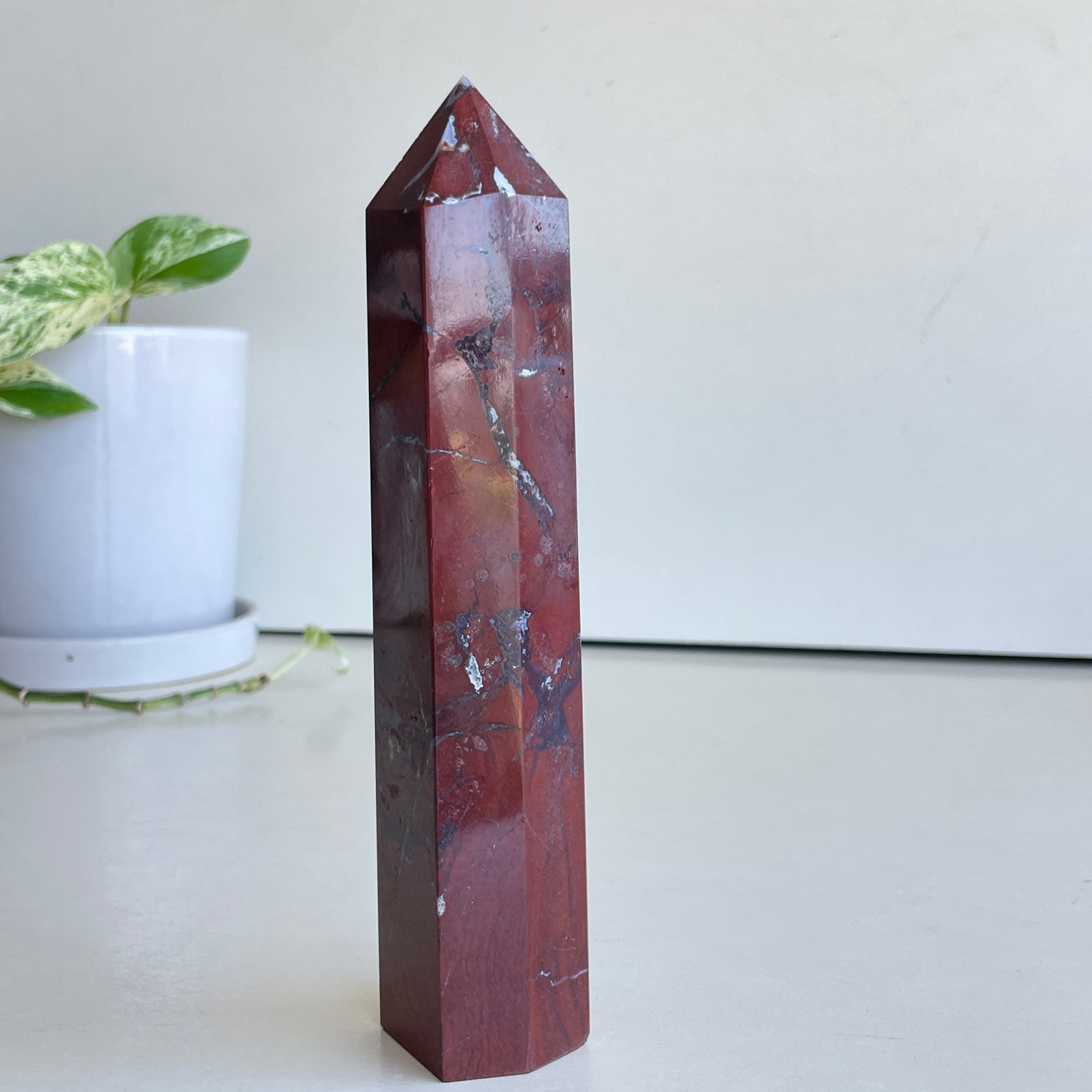 Plum Blossom Jasper Generator 19cm