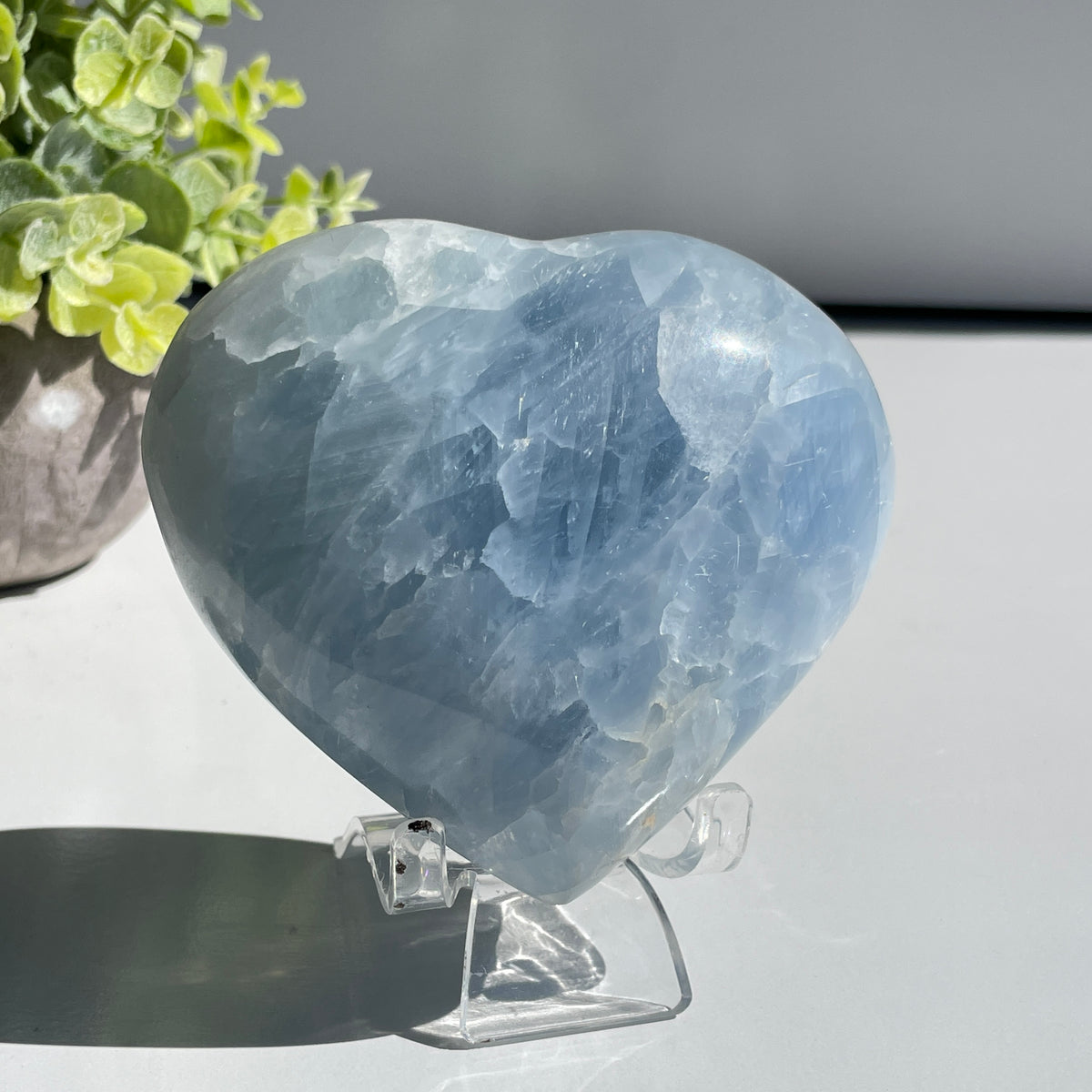 Blue Calcite Heart  9.5cm