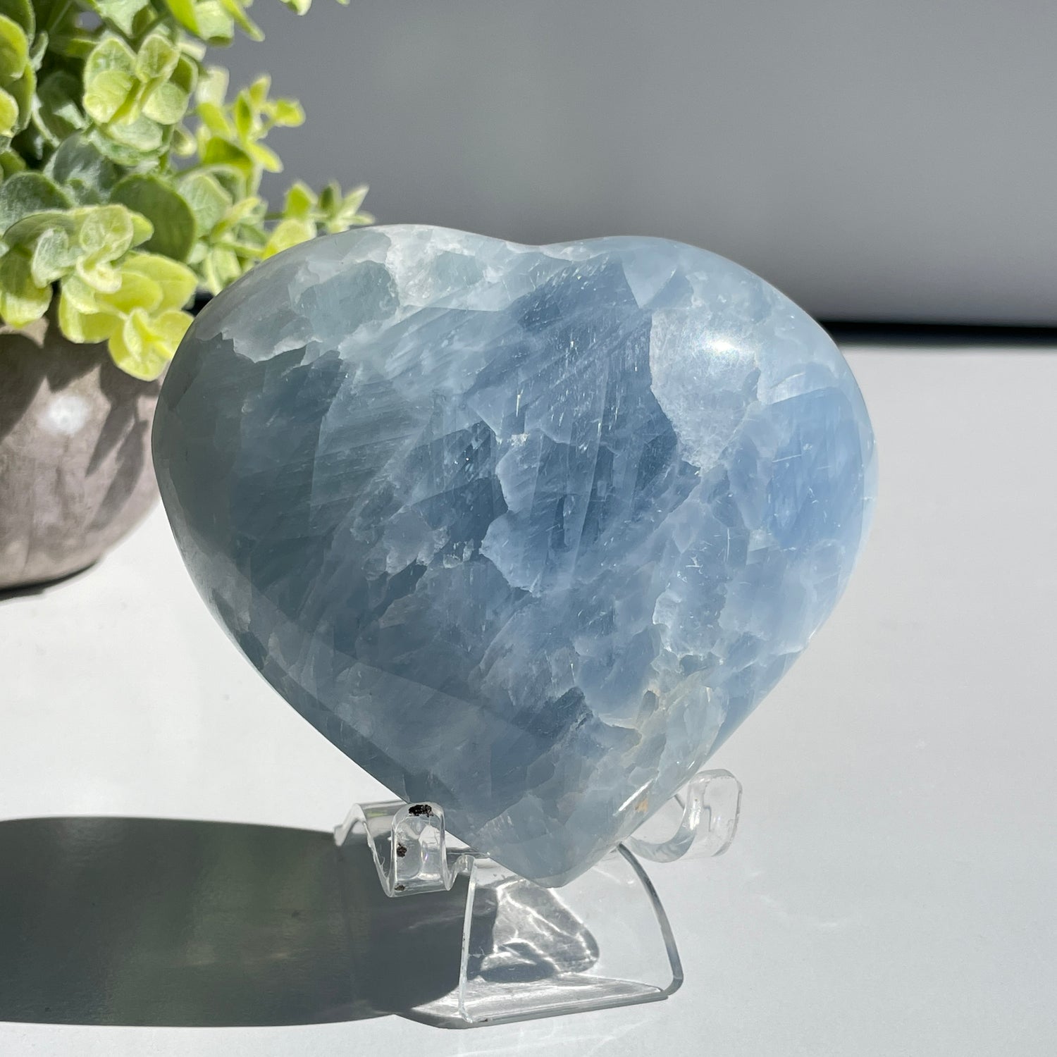 Blue Calcite Heart  9.5cm