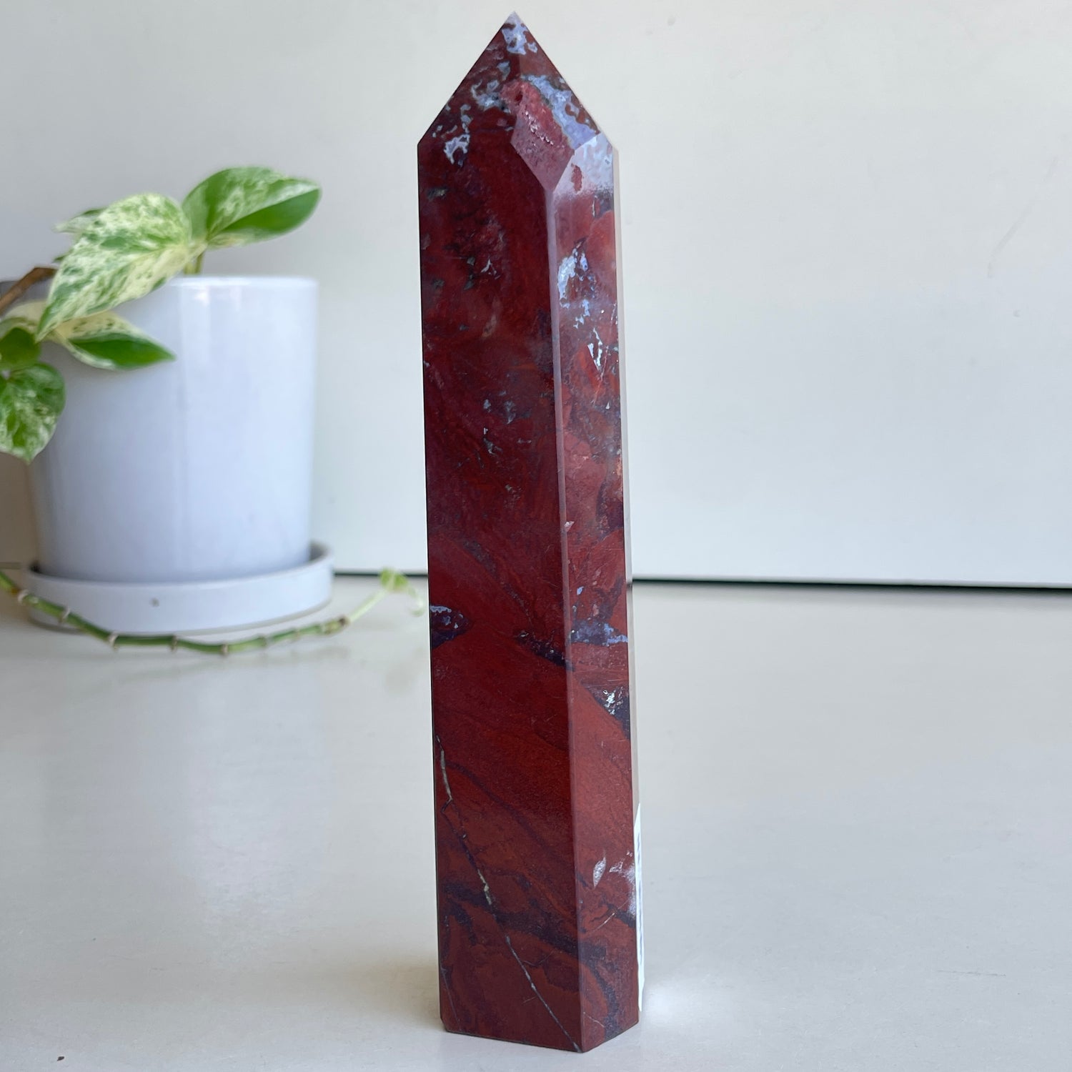 Plum Blossom Jasper Generator 19cm