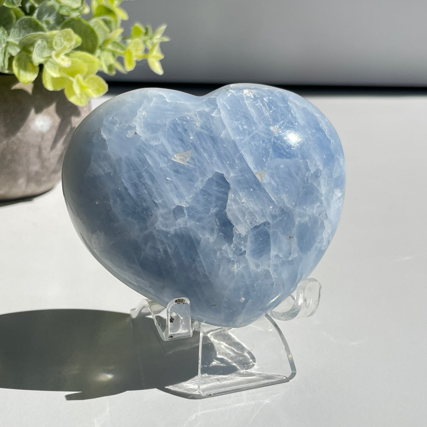 Blue Calcite Heart  8.3cm