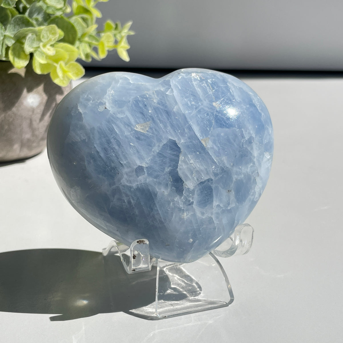 Blue Calcite Heart  8.3cm