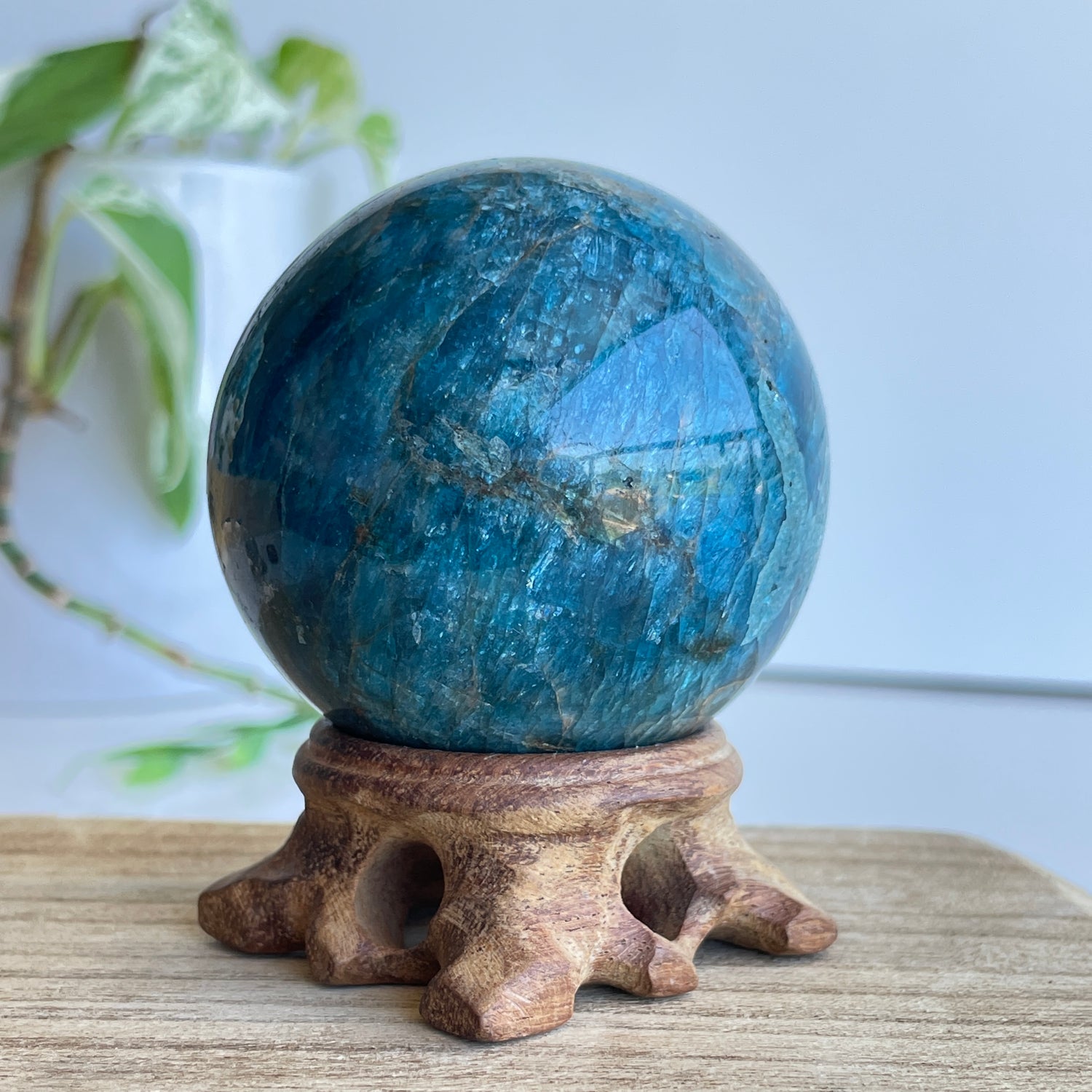 Blue Apatite Sphere 6.1cm