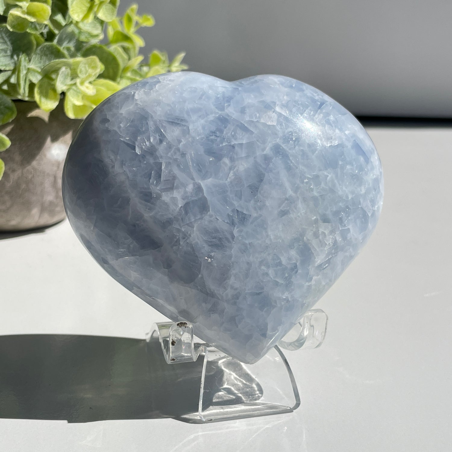 Blue Calcite Heart  9.4cm